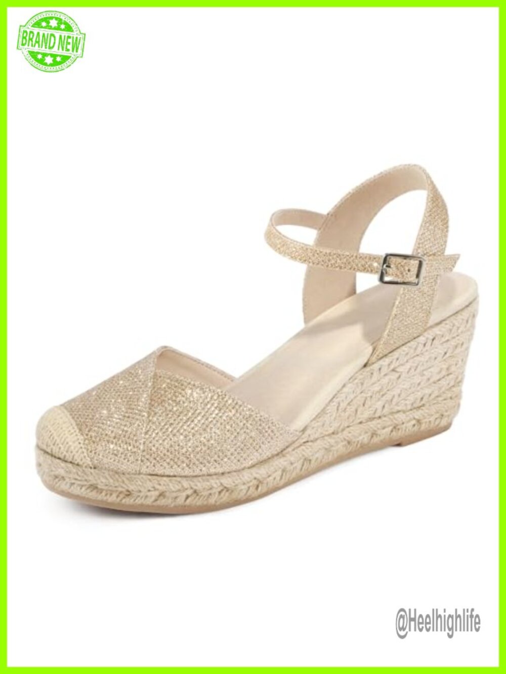 Espadrille Wedge Sandals Closed Toe Platforms Summer Shoes Raffia Adjustable